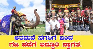 Mysuru Dasara: ಅರಮನೆ ನಗರಿಗೆ ಬಂದ ಗಜ ಪಡೆಗೆ ಅದ್ದೂರಿ ಸ್ವಾಗತ.