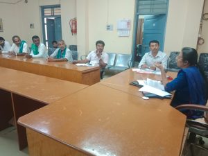 Gubbi: The tehsildar fixed the rent for the millet harvesting machine.