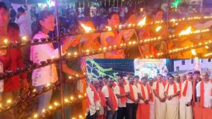 Gubbi: Hanuman Jayanti, Kannada Rajyotsava and Laksha Deepotsava celebrated with grandeur