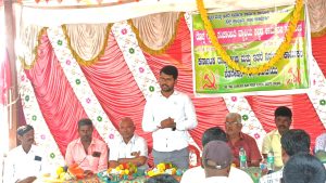 Pavagada: CITU organizes a conference of construction workers in Roppa Gram Panchayat.