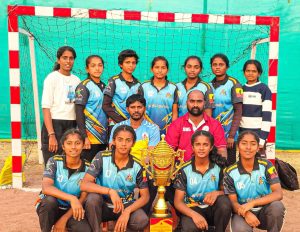 Turuvekere: Girls dominate in state-level handball, satisfied with second place.