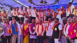 Gubbi: Kannada medium should get job reservation – Conference President Dr. B. Nanjundaswamy.