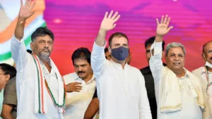 Siddaramaiah and DK Shivakumar Rahul Gandhi